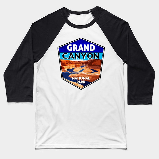 GRAND CANYON ARIZONA COLORADO RIVER HIKING CLIMBING Baseball T-Shirt by TravelTime